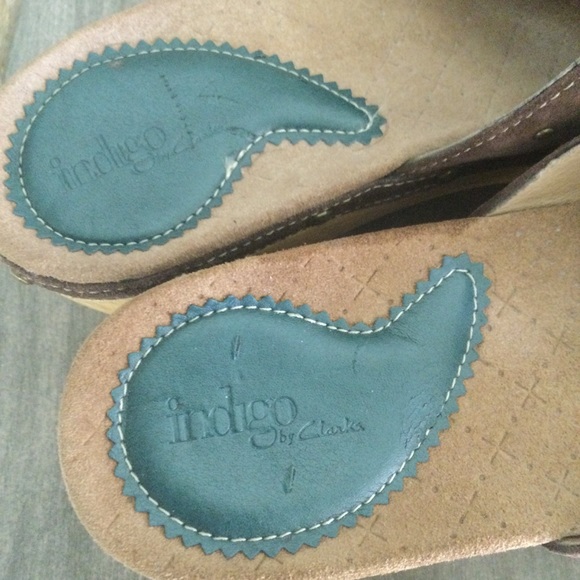 Indigo By Clarks Leather Suede Clogs Size 11M - Picture 12 of 12